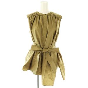 シャイニングタイプライター ベルテッドブラウス ウエストリボン付き 36 ベージュ /MI OS