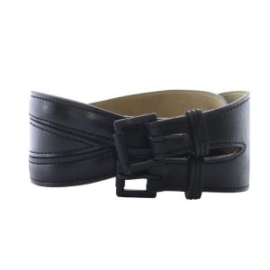 vintage レザーカマーベルト 70 黒 ブラック /SR14