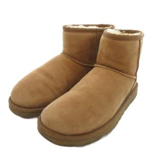5854 CLASSIC MINI ブーツ ムートン スエード 24cm 茶 ブラウン /JS
