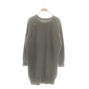 Maison Margiela MM6 S32CT0708 長袖クルーネックニットワンピース ウール混 S グレー /MI OS
