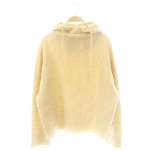 ウールカシミヤ ニットパーカー プルオーバー セーター フード 38 ベージュ /NR OS