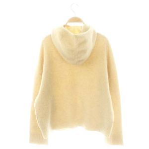 DRESSTERIOR ウールカシミヤ ニットパーカー プルオーバー セーター フード 38 ベージュ /NR OS