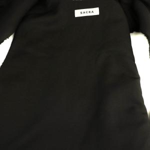 SAKULA ボアベスト クロップド丈 ウール混 38 黒 /MI OS