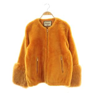 ムートンFOXブルゾン 36 オレンジ