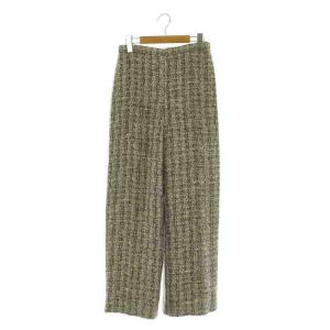 BEVERLY TWEED CLEAN PANT ツイードパンツ ストレート 00 ベージュ /MY OS