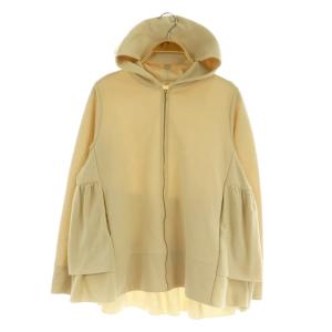 23AW ダンボールニットパーカー ティアード ジップアップ F ライトベージュ /MY OS