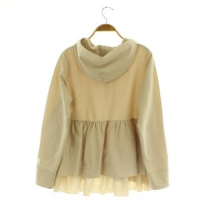 yori 23AW ダンボールニットパーカー ティアード ジップアップ F ライトベージュ /MY OS