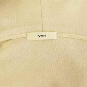 yori 23AW ダンボールニットパーカー ティアード ジップアップ F ライトベージュ /MY OS