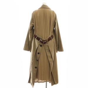 Ameri VINTAGE STUDIOUS別注 バックプリーツレイヤードコート チェスター ロング 茶 ブラウン /AT OS