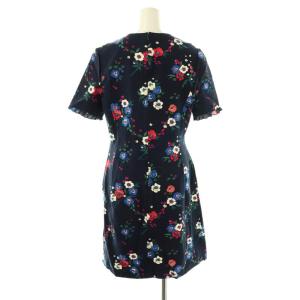 TORY BURCH 花柄 ショートスリーブ ワンピース M 紺 マルチカラー /MI OS