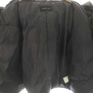 INDIVI ダウンジャケット ラクーンファー 44 ブラック /ES OS