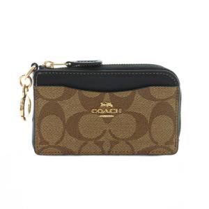 ルチファンクション カード ケース・シグネチャー キャンバス レザー カーキ ブラック CH163 /MI