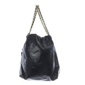 marco masi ショルダーバッグ キルティング チェーン レザー ブラック /YO12