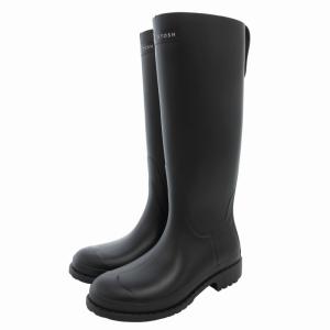 レインブーツ 長靴 ロング ロゴ ラバー 39 紺 ネイビー /GV