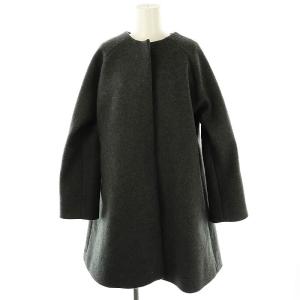 ノーカラーコート アウター 36 グレー /HK OS