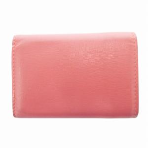 BALENCIAGA エッセンシャル 三つ折り財布 ミニウォレット レザー ピンク 490621 /HO AA
