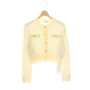 24SS ツイードニットカーディガン ラメ F アイボリー /ES OS