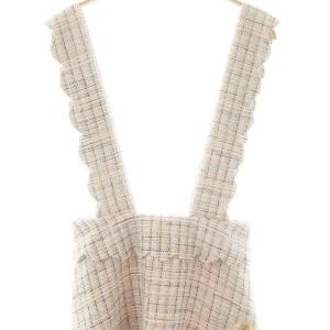 Chesty ショルダーツイード刺繍ジャンパースカート フレアスカート ラメ 0 スモークピンク マルチカラー /ES