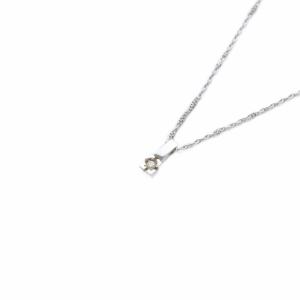 ネックレス K18WG ダイヤ0.03ct ホワイトゴールド