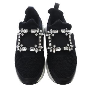ROGER VIVIER ヴィヴラン ストラスバックル スニーカー 34.5 ブラック RVW5062418