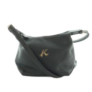 2way ショルダーバッグ ハンドバッグ レザー 黒 /MI OS