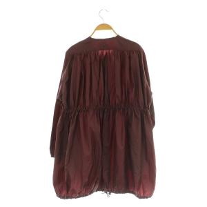 Y's for living ジップアップジャケット オーバーサイズ ギャザー ボルドー /MY OS
