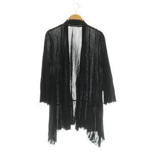 シアー カーディガン ニット トッパー 0 ブラック /MY OS