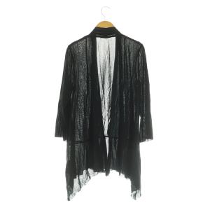 VIVIENNE TAM シアー カーディガン ニット トッパー 0 ブラック /MY OS