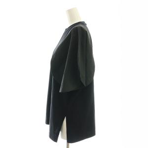 nagonstans 25SS circle-sleeve t-shirt トップス カットソー 切替 M ブラック /HK