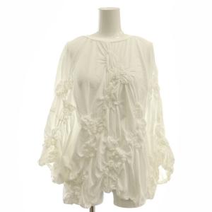 ギャザードルマンカットソー 七分袖 38 ホワイト /HK OS