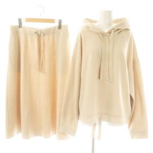 Mikina フーディ パーカー フレアスカート ロング セットアップ L ベージュ /DF OS