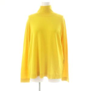 シルク ウール モックネックニット セーター M 黄色 /MI OS