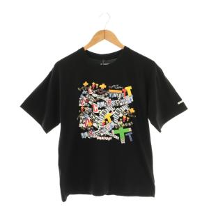 Tシャツ カットソー ロンT 長袖 クルーネック ロゴプリント ラメ
