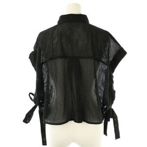 Diagram GRACE CONTINENTAL 25SSメッシュポンチョシャツ フレンチスリーブ 36 黒 /CX OS