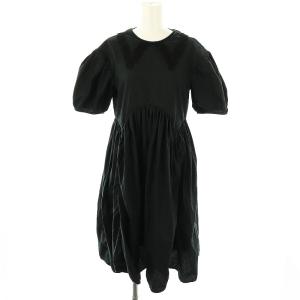 MALNU DRESS ドレスワンピース パフスリーブ US2 ブラック