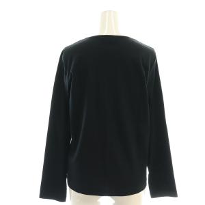 PINK HOUSE 25SS ホワイトローズプリントカットソー 長袖 3 黒 ブラック /AT OS