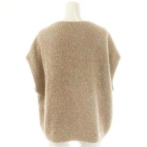 自由区 24AW フェザーラメ ベスト ニット プルオーバー 38 ベージュ /DF OS