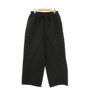 25SSADJUSTABLE HEM EASY WIDE PANTSパンツ ワイド シルク混 1 黒 /CX