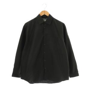 25SSオーガニックコットンシルク高密度タイプライター スナップボタンシャツ 1 黒 /CX OS