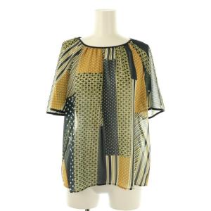 シアー 半袖 総柄ブラウス 36 マルチカラー /DF OS SH