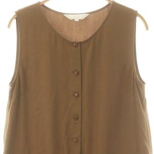 To b. by agnes b. 24SS OMBINAISON フロントボタンコンビネゾン オールインワン 36 茶 /MI OS