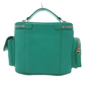 agnes b. 23SS VANiTY 2way ショルダーバッグ レザー ロゴ 緑 グリーン /JS