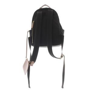 agnes b. ロゴチャーム ポーチ付き バックパック ハンドバッグ リュックサック 茶色 ブラウン ロゴ /SR6