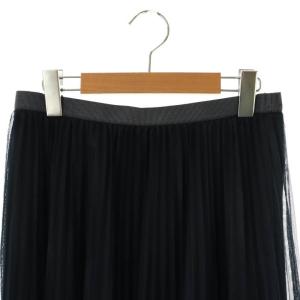 UNTITLED チュール プリーツスカート 3 紺 /MI OS