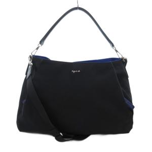 2way ショルダーバッグ ハンドバッグ ナイロン 黒 ブラック /JS