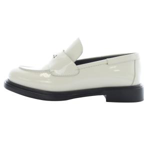 Salvatore Ferragamo パテントレザー コインローファー 6.5 白 ホワイト /SR7