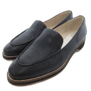 ローファー スリッポン レザー 37 黒 ブラック /JS