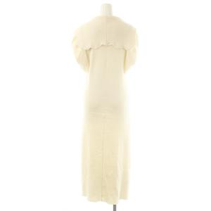 CELFORD スカラップセーラーニットワンピース ロング 36 オフホワイト /DF OS