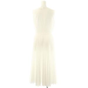 Theory 24SS Sleek Poplin PLT SK Midi DR ワンピース プリーツ 2 白 /MI