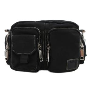 24SS ミニショルダーバッグ ファスナー ナイロン 黒 ブラック /JS